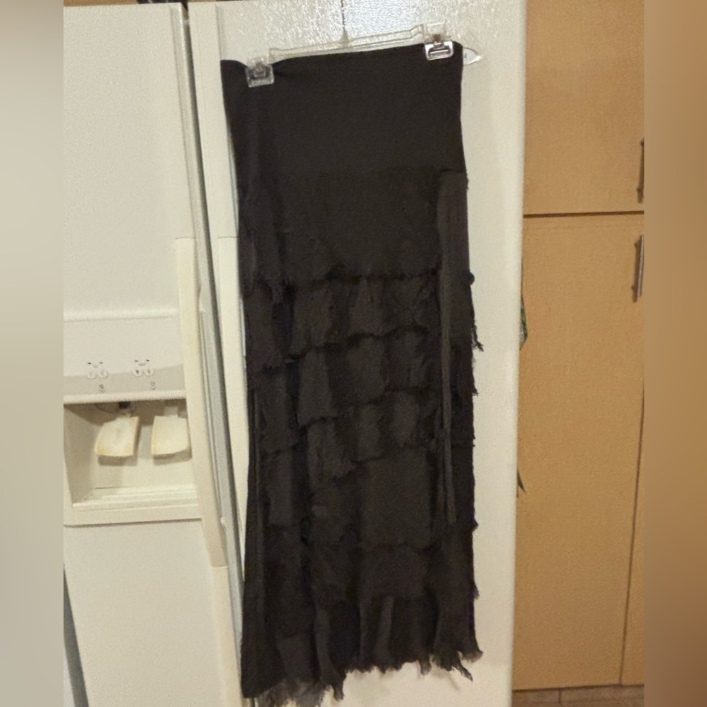 Elegant Black Tiered Skirt